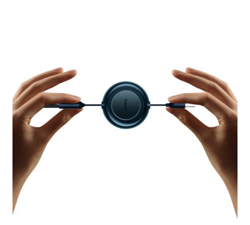Кабель Baseus Bright Mirror 2 Series Retractable 3-in-1 Fast Charging  Data Cable USB to M+L+C 3.5A 1.1m Blue (CAMJ010003)