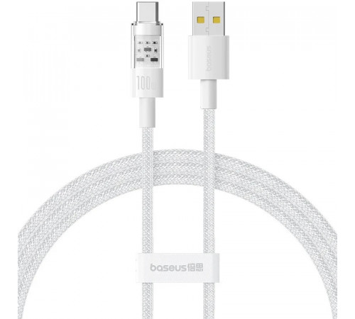 Кабель Baseus Gem Fast-Charging Data Cable USB to USB-C 100W 1m Moon White (P10373002211-00)