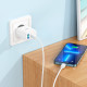 Мережевий зарядний пристрій з кабелем HOCO C105A Stage dual port PD20W+QC3.0 charger set (C to iP)(EU) White (6931474782939)