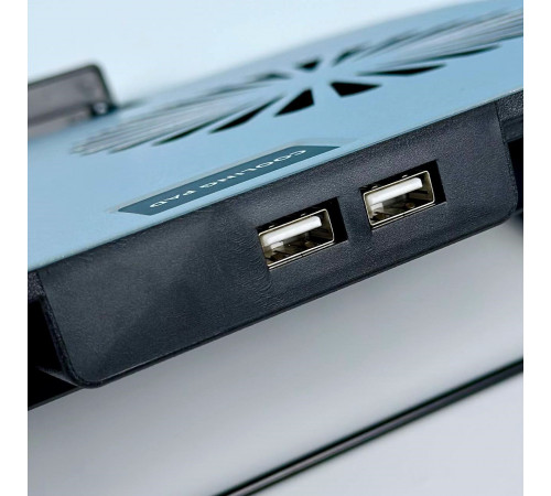 Підставка-охолоджувач для ноутбука N22 з тримачем для телефону 12-17inch (2 Fan)