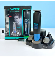 Чоловічий набір VGR V-108 Professional 10в1 (машинка для стрижки, триммер для носа, бритва)