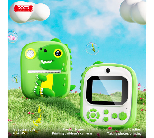 Дитяча фотокамера XO XJ05 front and rear dual camera з функцією друку