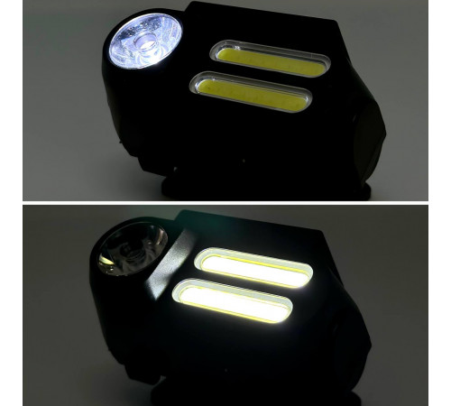 Ліхтар налобний BL-6111 (LM, 2COB, акумулятор 18650, Micro)