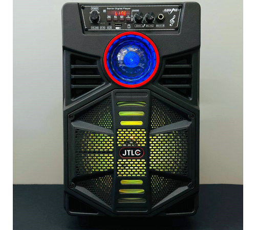 УЦІНКА Колонка JTLC JT-818 з RGB-підсвічуванням та мікрофоном (25,0*24,8*41,3см) (зламаний пульт)