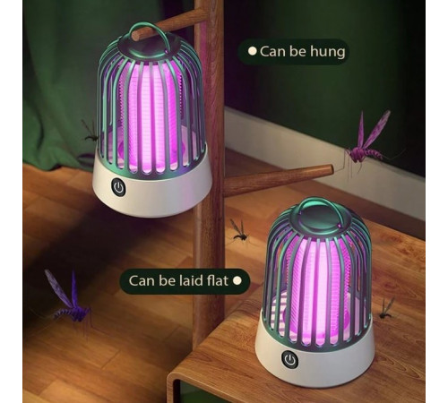 Лампа-пастка від комах MWD-03 2in1 світильник (з вбуд. акум.) (15см)