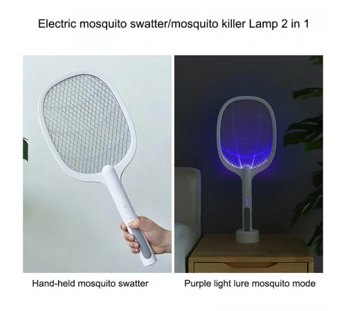 Мухобійка-ракетка W3 пастка від комах (з вбуд. акум.) (довж. 53,2см)