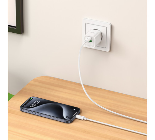 Мережевий зарядний пристрій Hoco C149A Charm PD30W+QC3.0