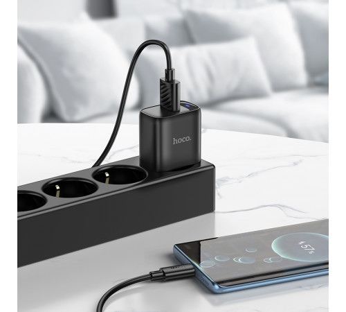 Мережевий зарядний пристрій Hoco C140A Smart QC3.0