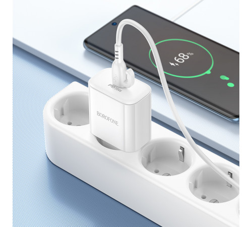 Мережевий зарядний пристрій Borofone BA81A PD20W Type-C to Type-C