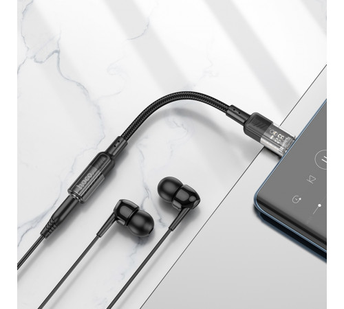 Перехідник Hoco LS37 Spirit transparent digital audio converter 3.5mm to Type-C