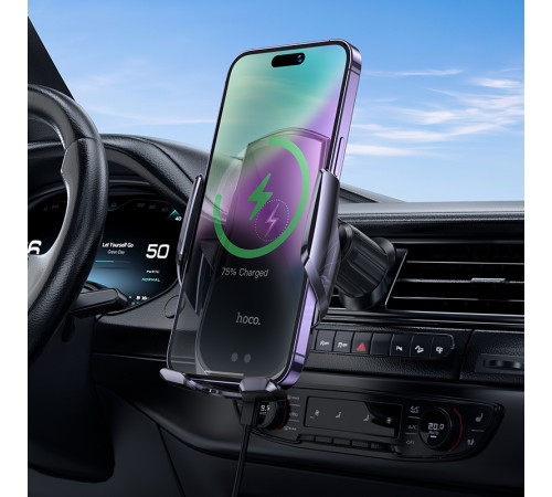 Holder Hoco CA202 Plus Enlightener infrared induction з бездротовою зарядкою 15W