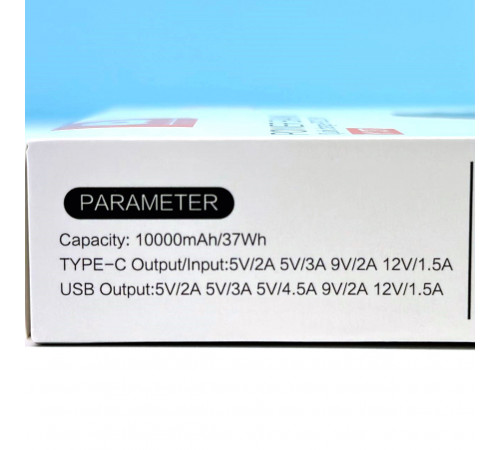 УМБ Power Bank WUW Y137 10000mAh PD20W+QC3.0 (22.5W)