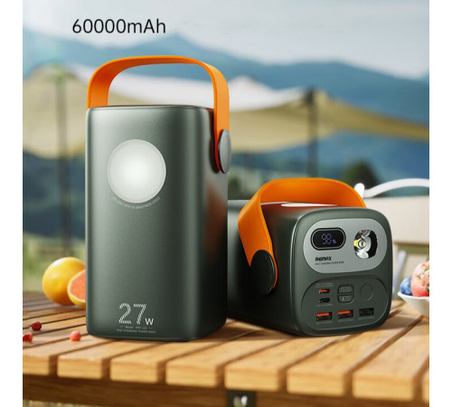 УМБ Power Bank Remax RPP-123 Gutitan Series 60000mAh PD27W+QC22.5W (з ліхтарем)