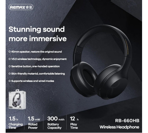 Навушники Remax RB-660HB Stereo