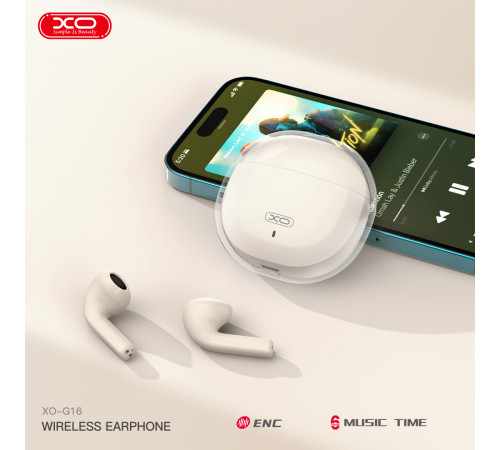 Бездротові навушники XO G16 Two-color Linglong dual-mic ENC