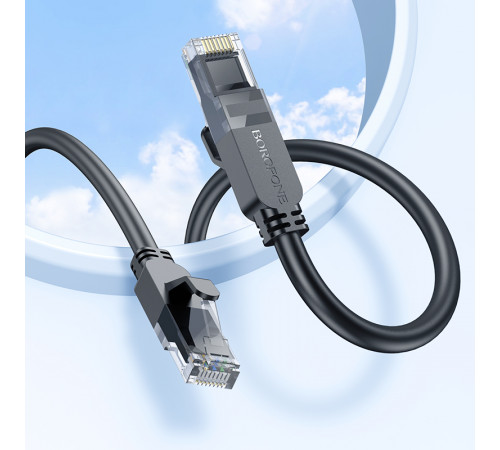 Кабель мережевий патч-корд для інтернету Borofone BUS01 Category 6 Gigabit 3m