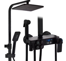 Смеситель для ванной комнаты из нержавеющей стали черного shower	 AA7-12	10	(6)