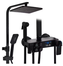 Змішувач для ванної кімнати із нержавіючої сталі чорного shower  AA7-12 10 (6)