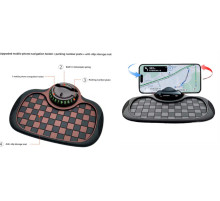 Многофункциональный автомобильный нескользящий КОВРИК=временная карта парковки=держатель 5238(100