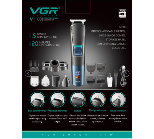 108  VGR   Машинка для стрижки       V-108     (40)