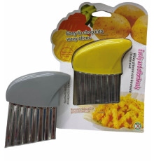 Слайсер із нержавіючої сталі для картоплі, хвилястий ніж для різання тіста, овочів, фруктів (200)