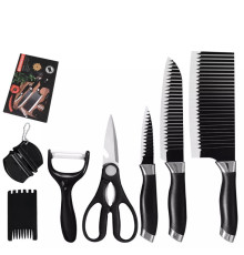 Набір кухонних ножів EVERWAALTH XYj із нержавіючої сталі, 7 шт.,