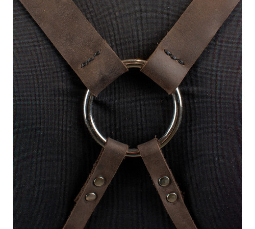 Шкіряний фартух Daddy Smoke світло-коричневий