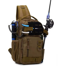 Сумка для зберігання приманки, рибальського спорядження Bag -7 коричневий та чорний (50)