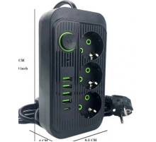 Подовжувач розетки UA Power F09U 4USB Type-C 3 розетки socket -7 (80)