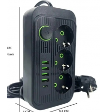 Подовжувач розетки UA Power F09U 4USB Type-C 3 розетки socket -7 (80)