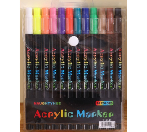 Акварельні маркери Acrylic marker на 12 шт на 24 кольори 1188-12 (160)