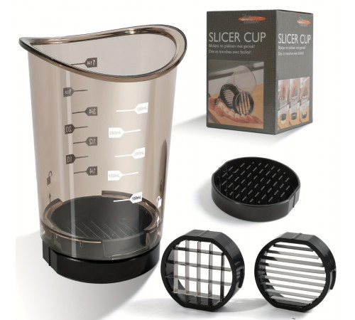 Контейнер-слайсер Slicer Cup для нарізки та подрібнення продуктів.  1663 (100)