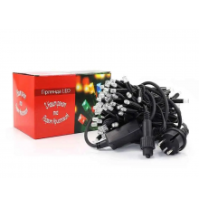 4551 2025 ЧорнийПровід Гірлянда 10M 100LED Біла 88-10 (40)