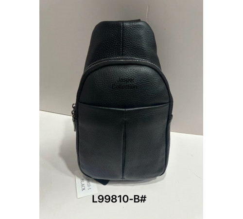 Сумка Чоловіча Чорна Backpack for men JASPER Шкіра L99810-b (100)
