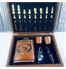 Подарунковий набір Шахи +фляга wine jug 5507 (20)