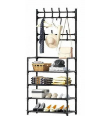 Вішалка для одягу в передпокій з полицями для взуття NEWsimple floor clothes 60x26.5x154 ВЕЛИКА (16)