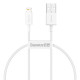 Кабель Baseus Superior Series Fast Charging Data Cable USB to iP 2.4A 0.25m White (CALYS-02)