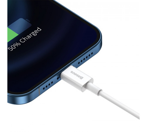 Кабель Baseus Superior Series Fast Charging Data Cable USB to iP 2.4A 0.25m White (CALYS-02)