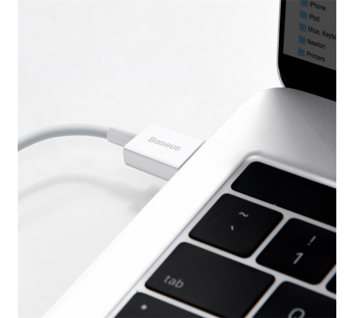 Кабель Baseus Superior Series Fast Charging Data Cable USB to iP 2.4A 0.25m White (CALYS-02)
