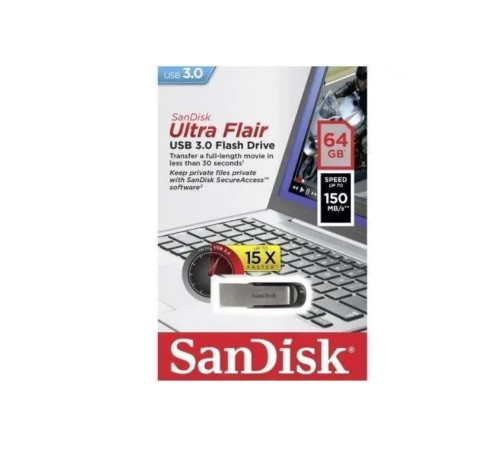 Флеш-накопичувач SanDisk USB 3.0 Ultra Flair 64Gb (SDCZ73-064G-G46)