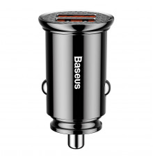 Автомобільний зарядний пристрій Baseus Circular Plastic А+А 30W Black (CCALL-YD01)