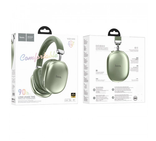 Бездротові накладні навушники HOCO W35 Max Joy BT headphones Green (6942007625609)