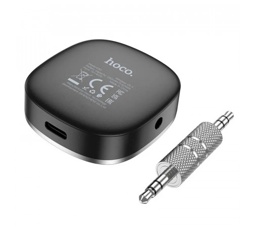 Bluetooth-ресивер HOCO E80 Travel car AUX BT receiver Black (6942007618908)