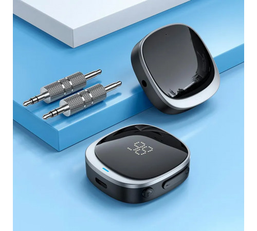 Bluetooth-ресивер HOCO E80 Travel car AUX BT receiver Black (6942007618908)