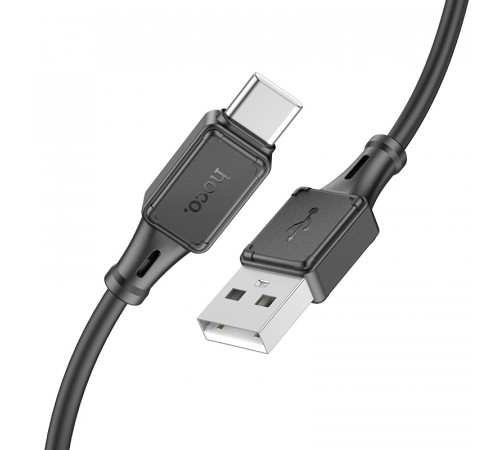 Кабель HOCO X101 Assistant silicone charging data cable Type-C Black (6942007604079)