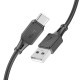 Кабель HOCO X101 Assistant silicone charging data cable Type-C Black (6942007604079)