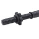 Гриф гантельный пластиковый обрезиненный с замками SHUANG CAI SPORTS TA-80257-46 (TA-80243-46) (l-46, d-25мм, черный)