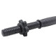 Гриф гантельный пластиковый с насечкой с замками SHUANG CAI SPORTS TA-80243-42 (TA-80257-42) (l-42, d-25мм, черный)