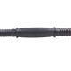 Гриф гантельный пластиковый с насечкой с замками SHUANG CAI SPORTS TA-80243-42 (TA-80257-42) (l-42, d-25мм, черный)