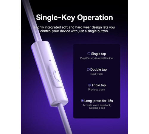 Навушники дротові Baseus Encok CZ11 (Type-C) Moon White (A00164300213-Z1)